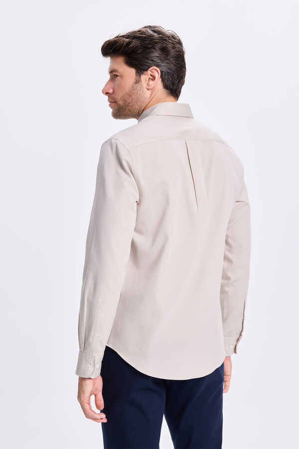 Milano Camisa Twill Lisa Bege