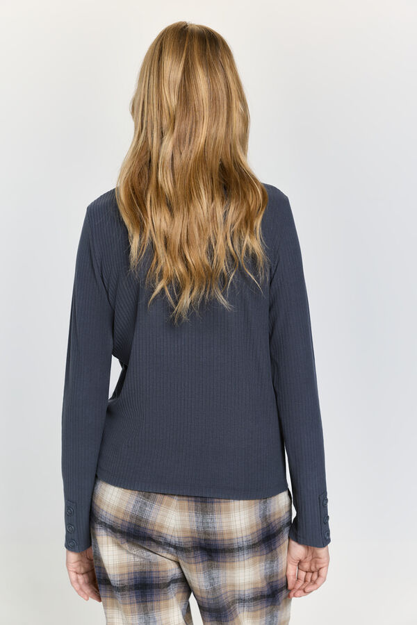 Milano Camisola com efeito veludo cotel&ecirc; de soft touch Cinzento oscuro