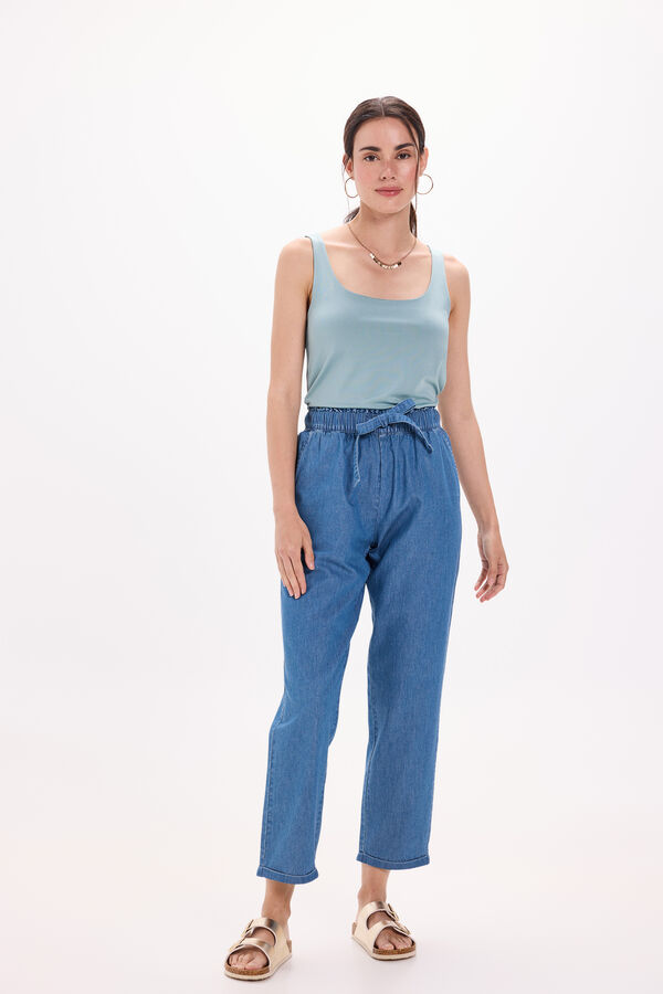 Milano Camiseta elástica com alças largas Azul