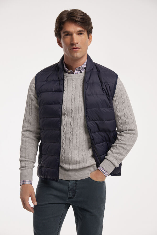 Fifty Outlet Chaleco cuello "bomber" Navy