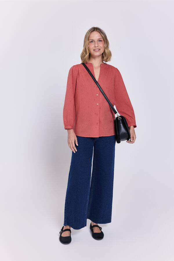 Milano Blusa fluida margaritas Naranja