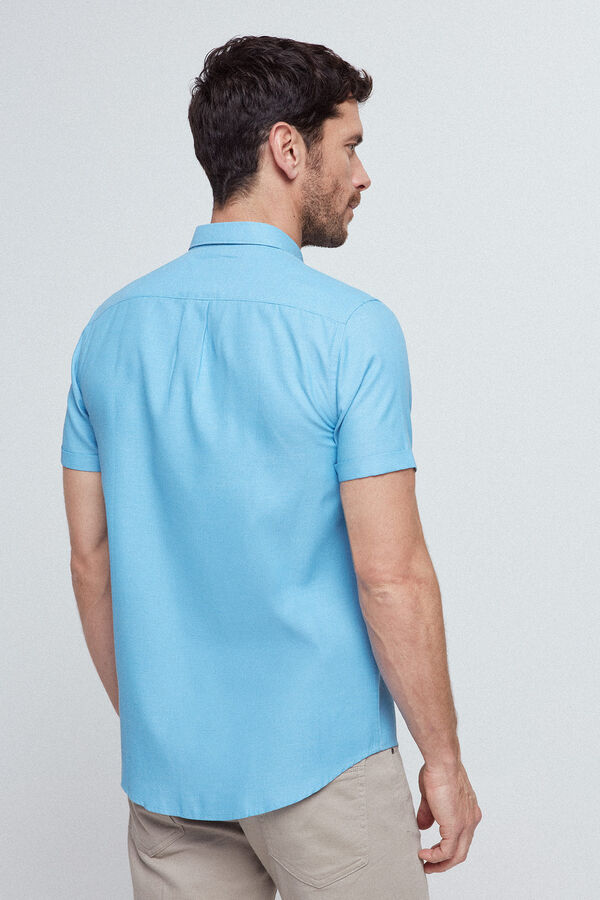 Fifty Outlet Camisa microquadrado cores Azul