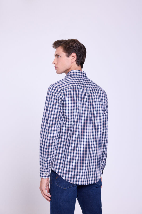 Milano Camisa Cuadros Relaxed Fit Navy