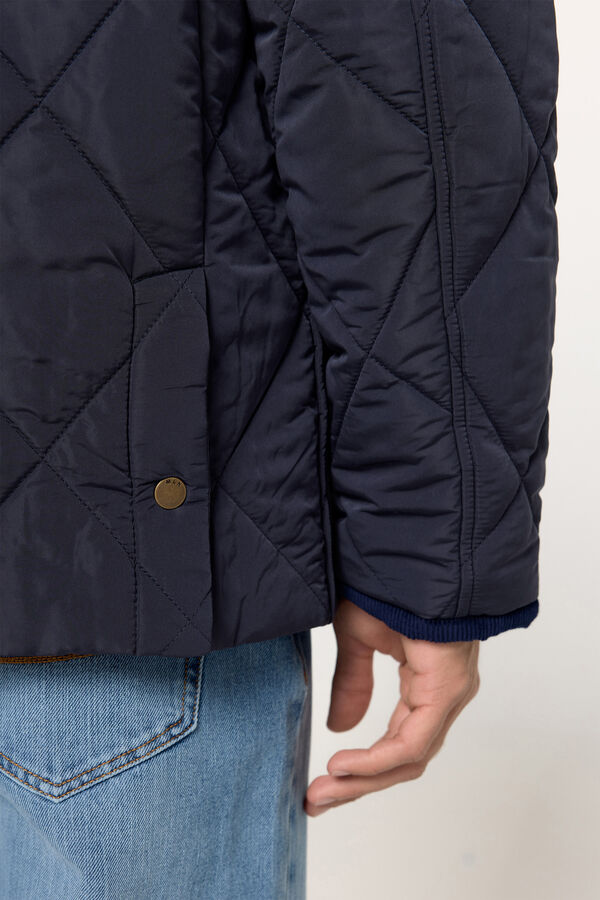 Milano Jaqueta gola veludo Marinho