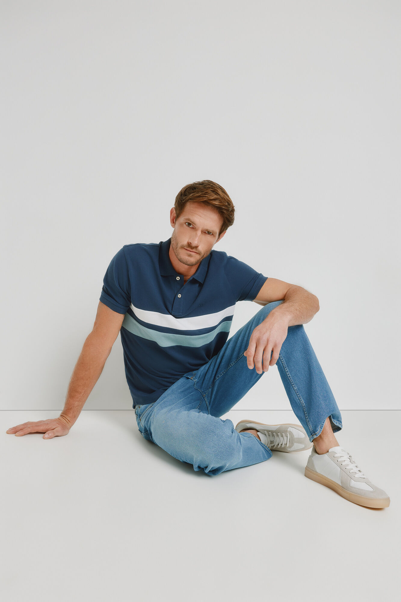 Milano Polo rayas manga corta