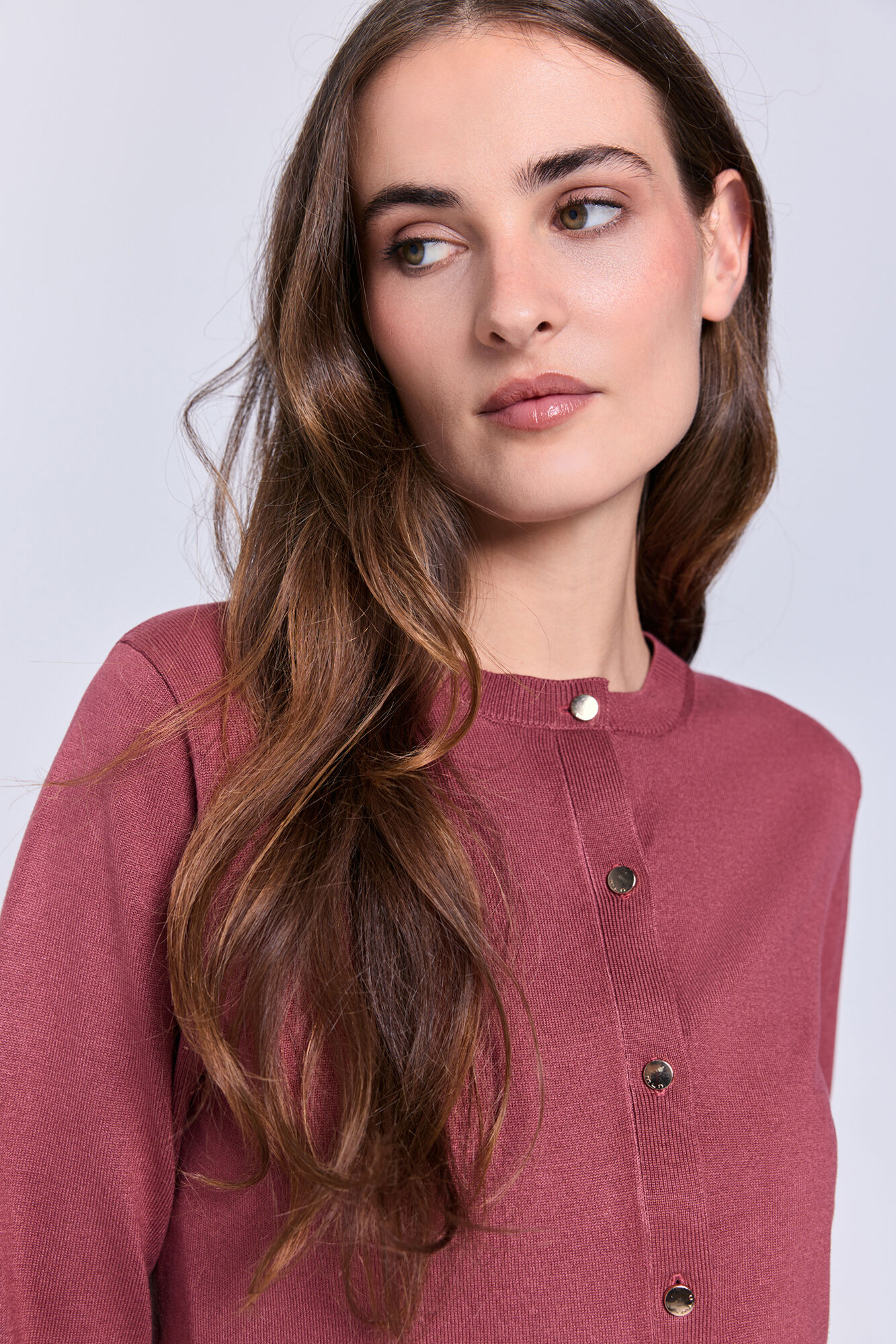 Milano Cardigan fino botones dorados