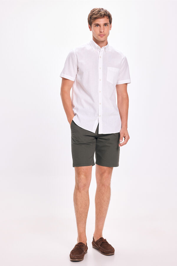 Pedro del Hierro Camisa de linho Pedro Del Hierro Branco