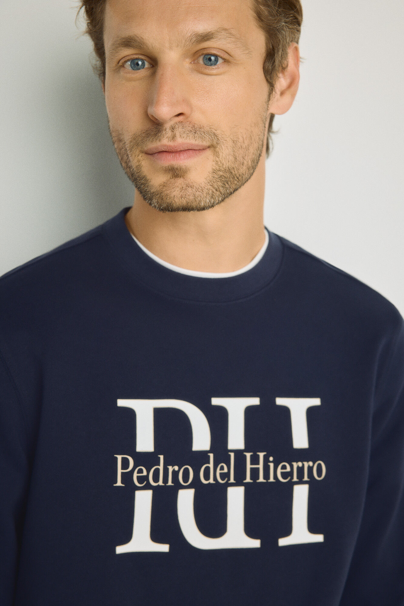 Pedro del Hierro Sudadera cuello redondo con logo