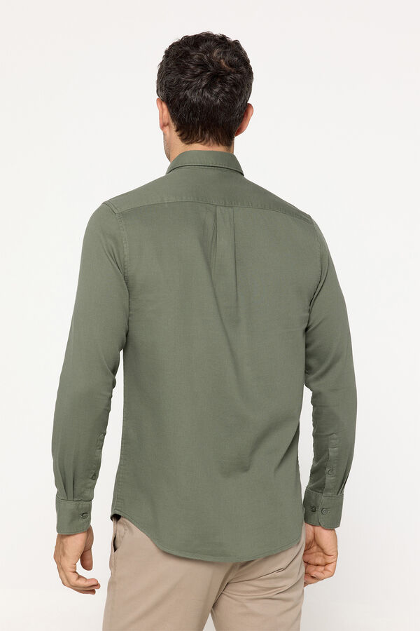 Milano Camisa Sport Estrutura C&aacute;qui escuro