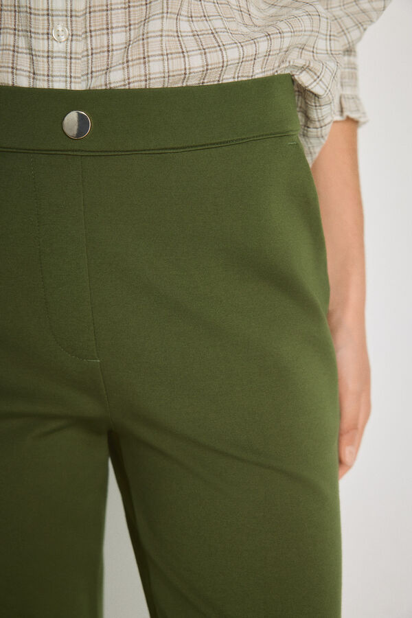 Milano Cal&ccedil;a slim fit confort&aacute;vel Verde