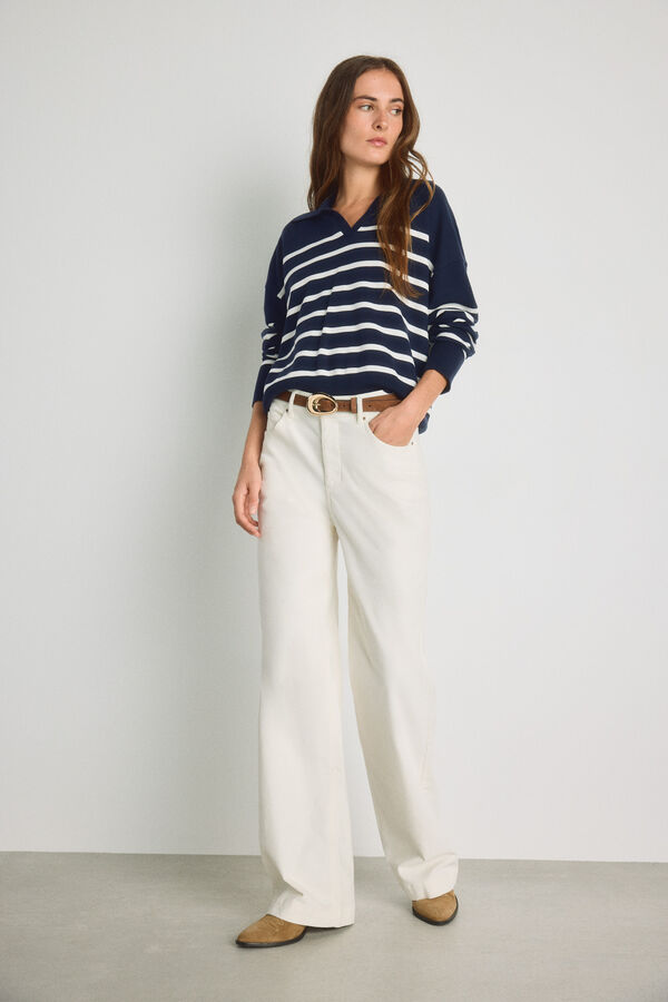 Milano Camisola gola polo Marinho