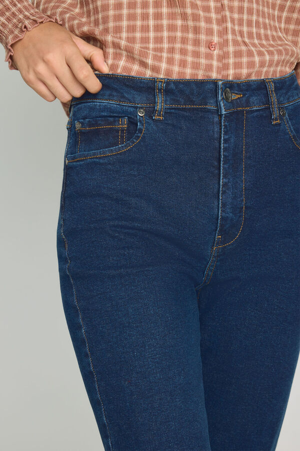 Milano Pantal&oacute;n denim flare Azul Oscuro