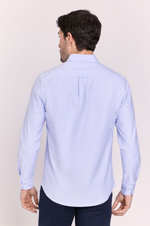 Milano Camisa lisa manga larga Azul Claro