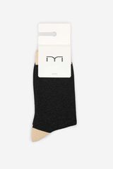 Milano Calcetines de lurex con contraste Granate