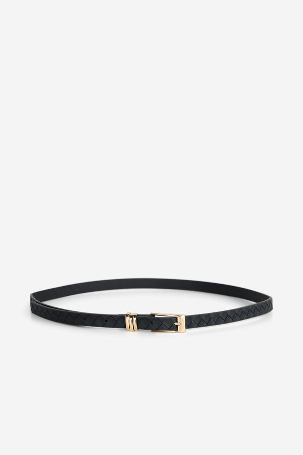 Milano Cinturón trenzado Negro