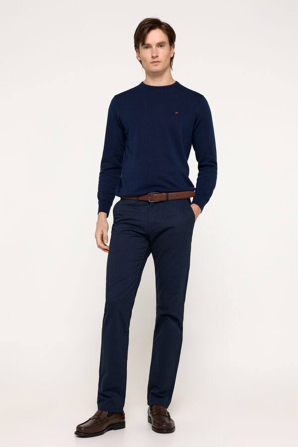 Pedro del Hierro Jersey basico algod&oacute;n PDH Navy