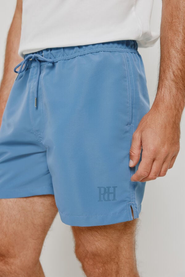 Pedro del Hierro Fato de banho liso Marinho