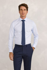 Pedro del Hierro Camisa Vestir Popelin Rayas Azul