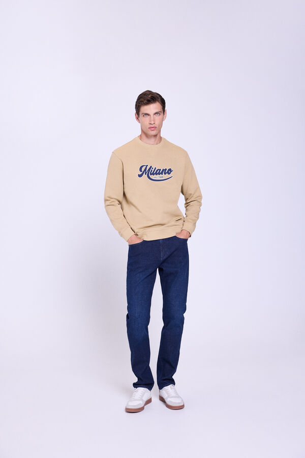 Milano Sudadera Logo Beige/Camel