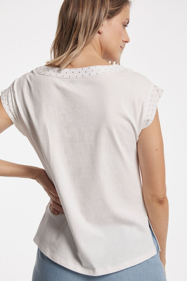 Fifty Outlet BLUSA TACHAS Marfil
