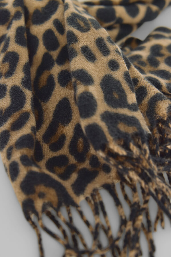 Milano Cachecol estampado animal Preto