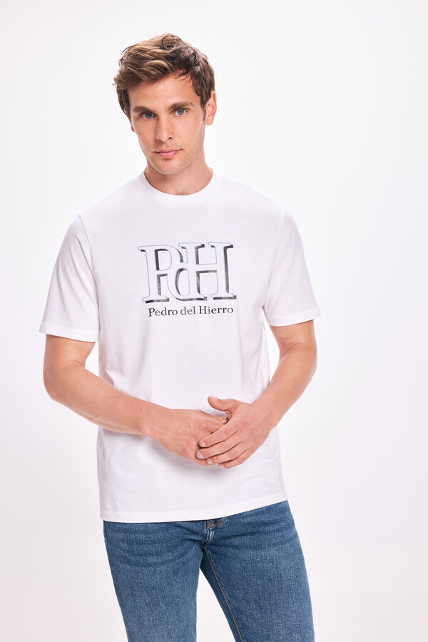 Pedro del Hierro Camiseta Big Logo PDH Blanco