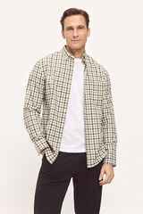 Milano Camisa Twill Xadrez Estampado verde