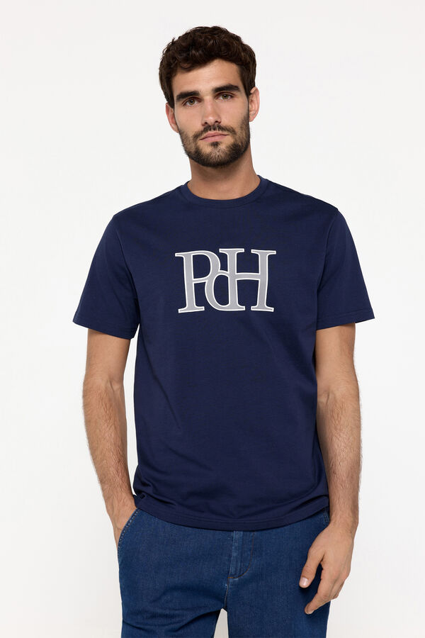 Fifty Outlet Camiseta logo PDH estampada Navy