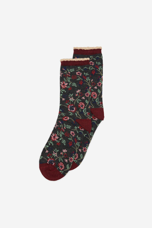 Milano Calcetines Flores natural