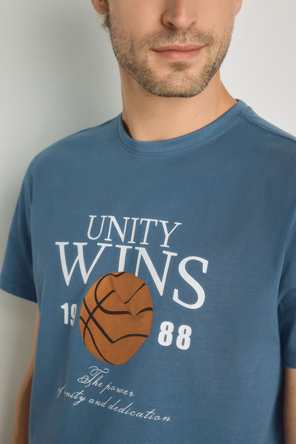 Springfield T-shirt de manga curta Azul claro