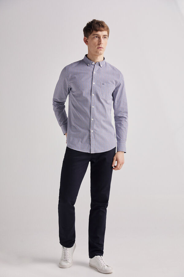 Fifty Outlet Camisa sport twill Marrón