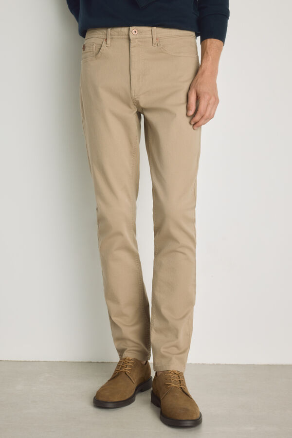 Springfield Pantal&oacute;n 5 bolsillos color Arena