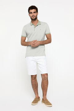 Fifty Outlet Camisa pólo de algodão em tecido tecido . Verde