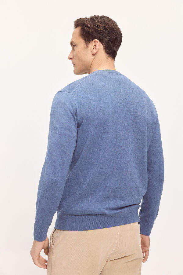 Springfield Camisola com gola box b&aacute;sica Azul