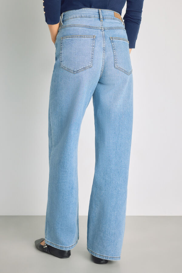 Milano Pantal&oacute;n denim ancho Azul Claro