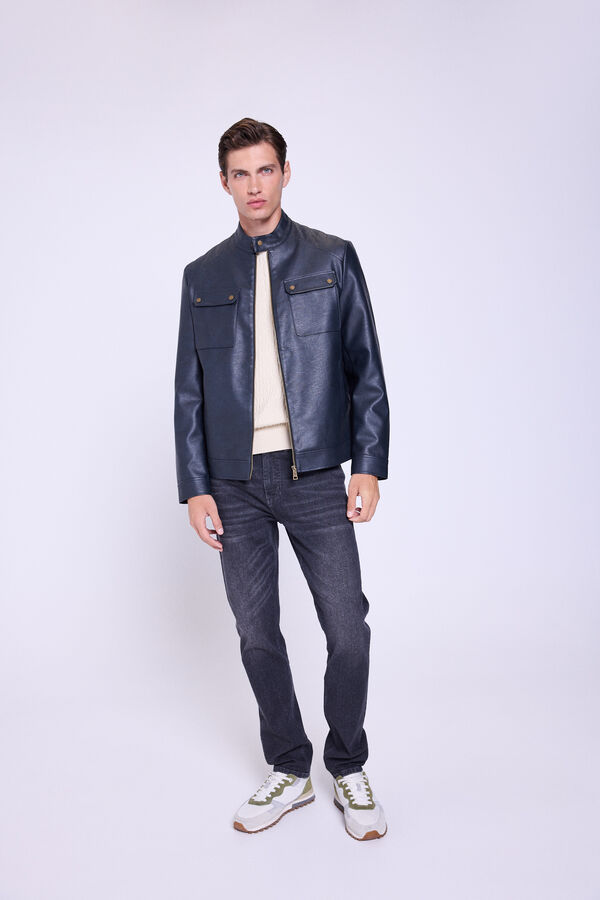 Milano Chaqueta Biker Negro