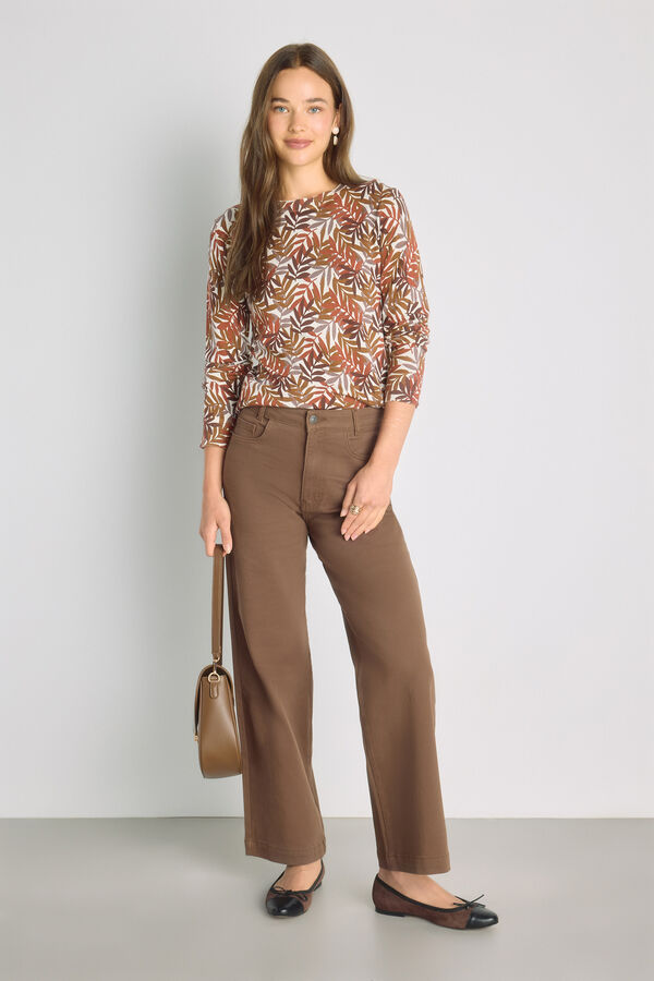 Milano Camisola estampada gola redonda Multicolor