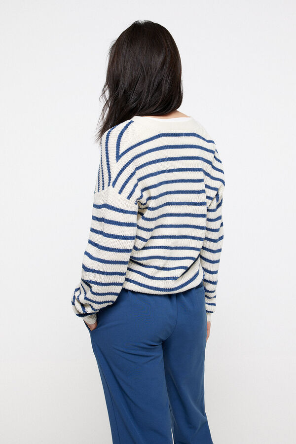 milano Casaco de malha bot&otilde;es Bege