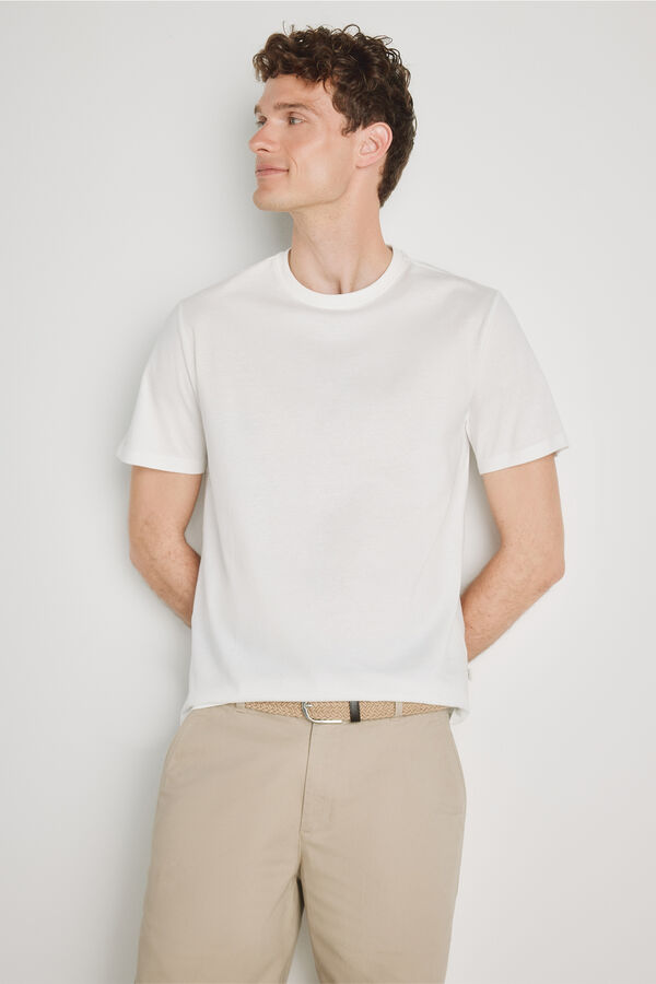 Milano T-shirt b&aacute;sica Branco