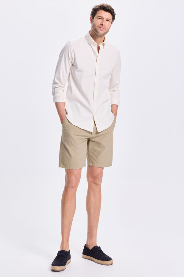 Milano Camisa Twill Lisa Branco