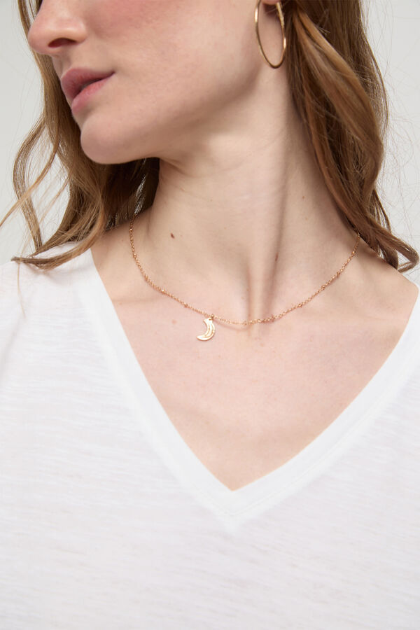 Milano T-shirt manga curta com gola em bico Branco