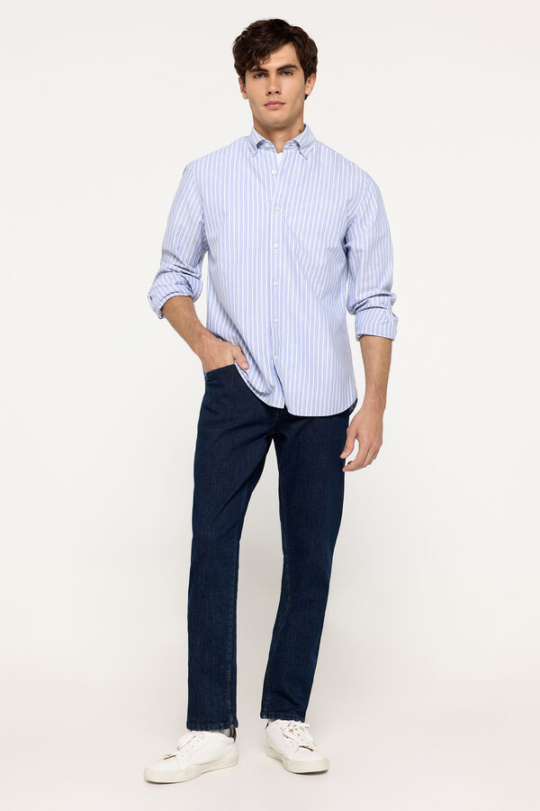Pedro del Hierro Camisa Oxford Rayas PdH Azul