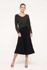 Milano Falda midi de tablas Negro