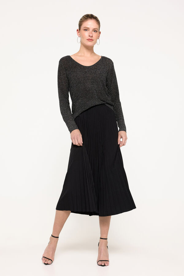 Milano Falda midi de tablas Negro