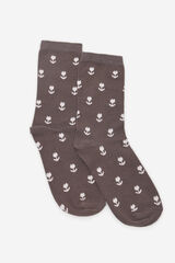 Milano Meias flores Castanho