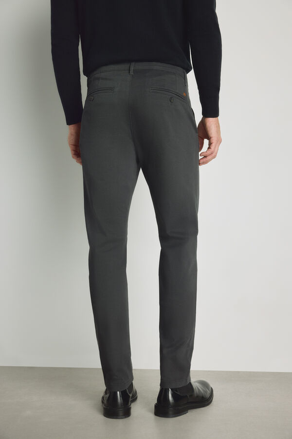 Milano Cal&ccedil;as chino slim fit Cinza medio