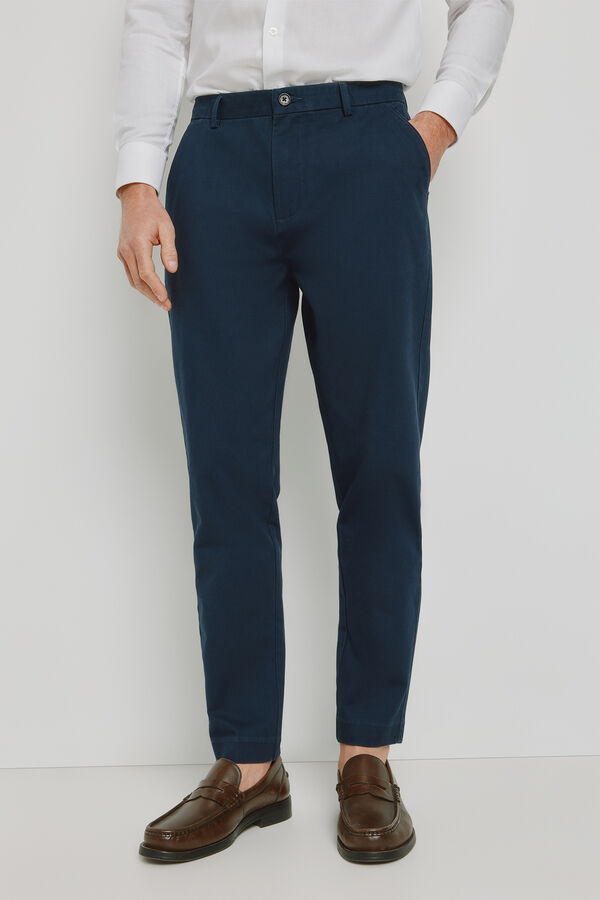 Milano Cal&ccedil;as chino tapered Marinho