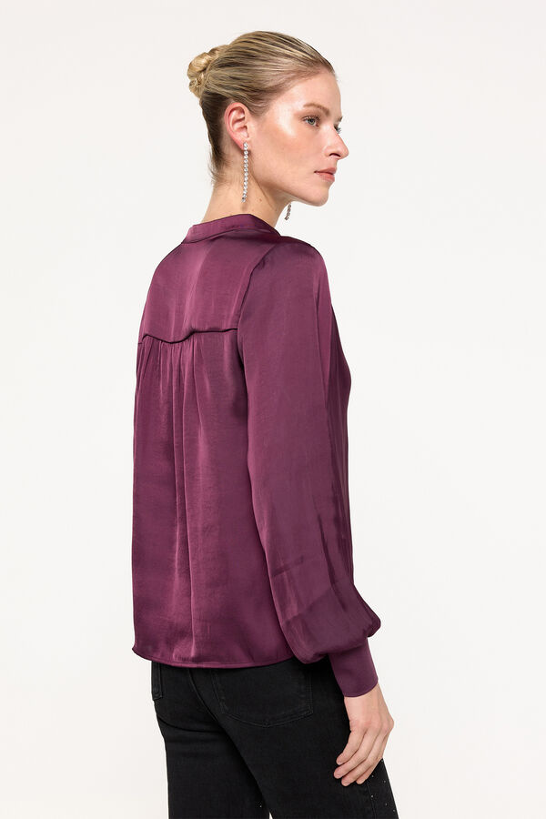 Milano Blusa satinada Vino