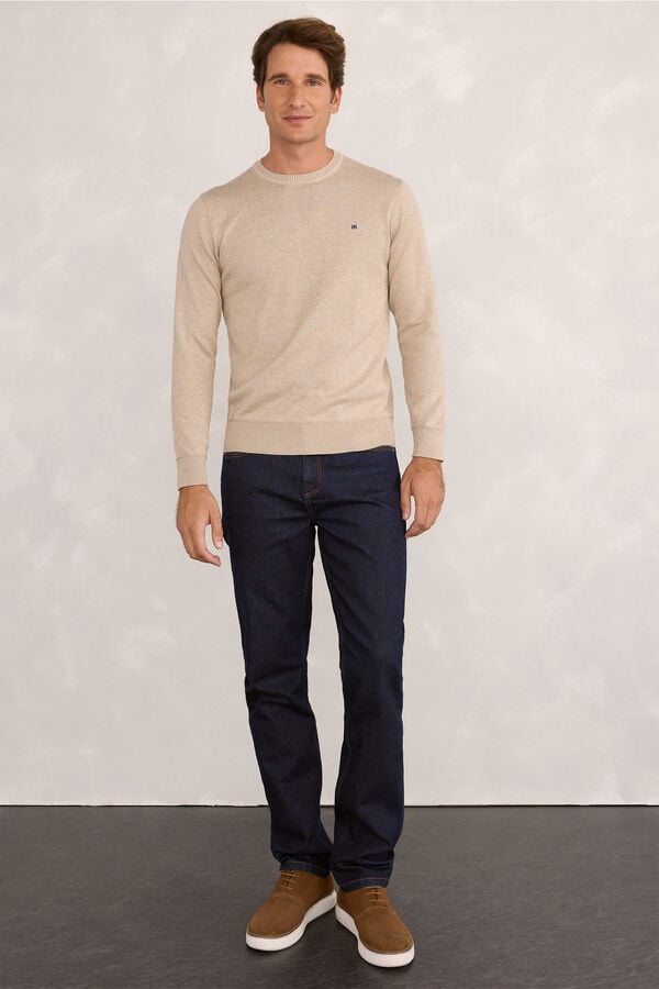 Pedro del Hierro Denim calça regular Marinho