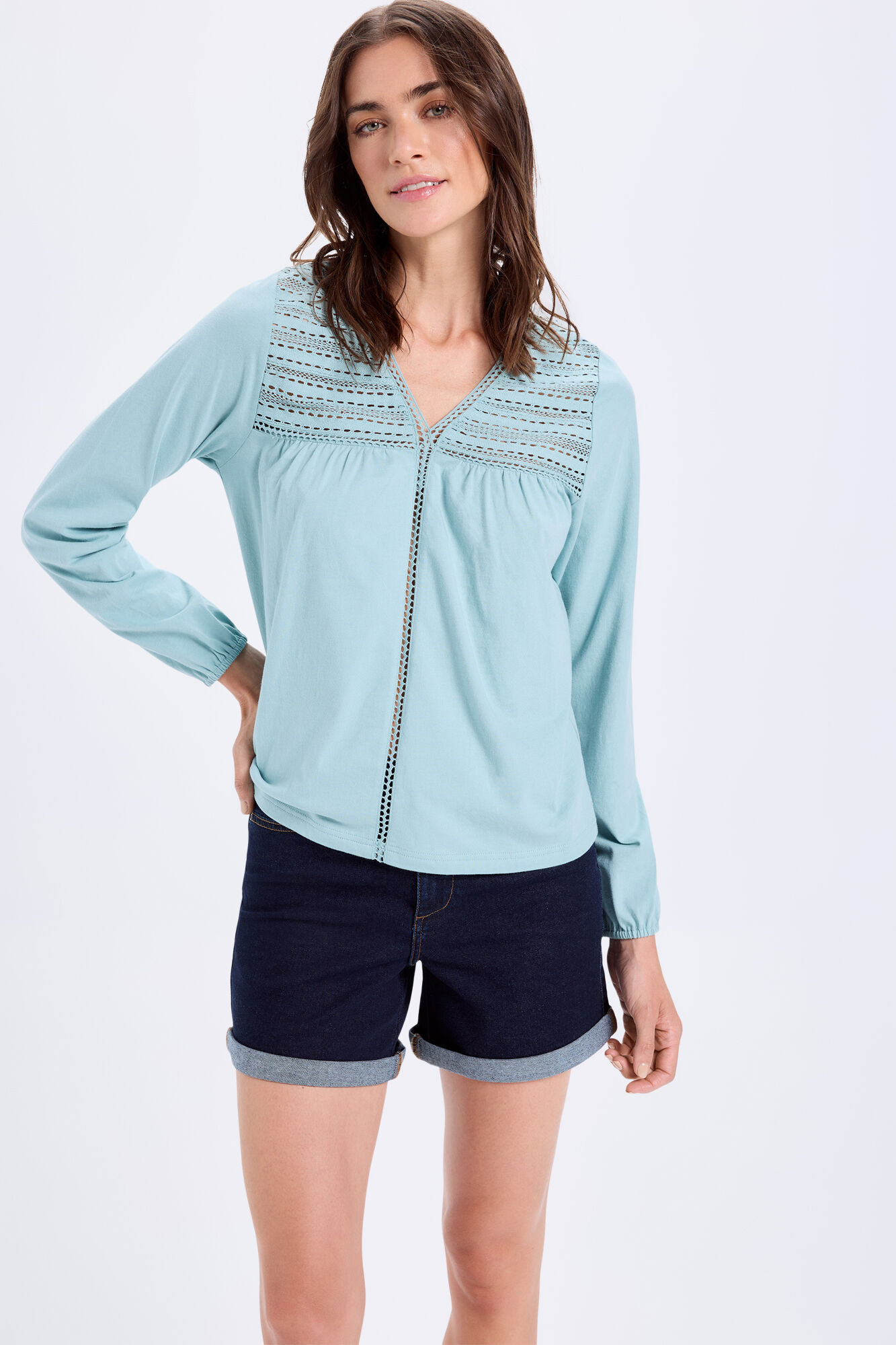 Milano Camiseta manga larga combinada